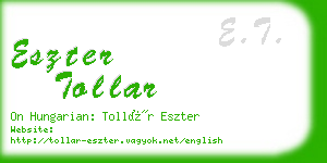 eszter tollar business card